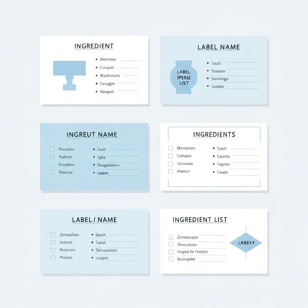 Zutatenlisten Illustration